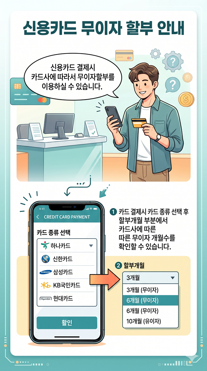 신용카드 무이자 할부 안내